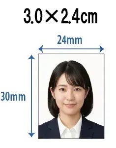 運転免許書用証明写真サイズ