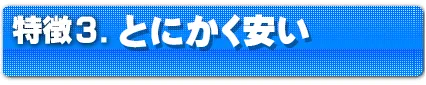 特徴3.とにかく安い