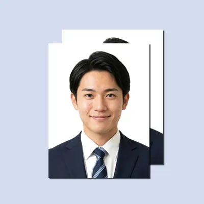 男性の証明写真